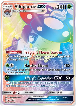 Vileplume GX (250/236) [Sun & Moon: Cosmic Eclipse] | Silver Goblin