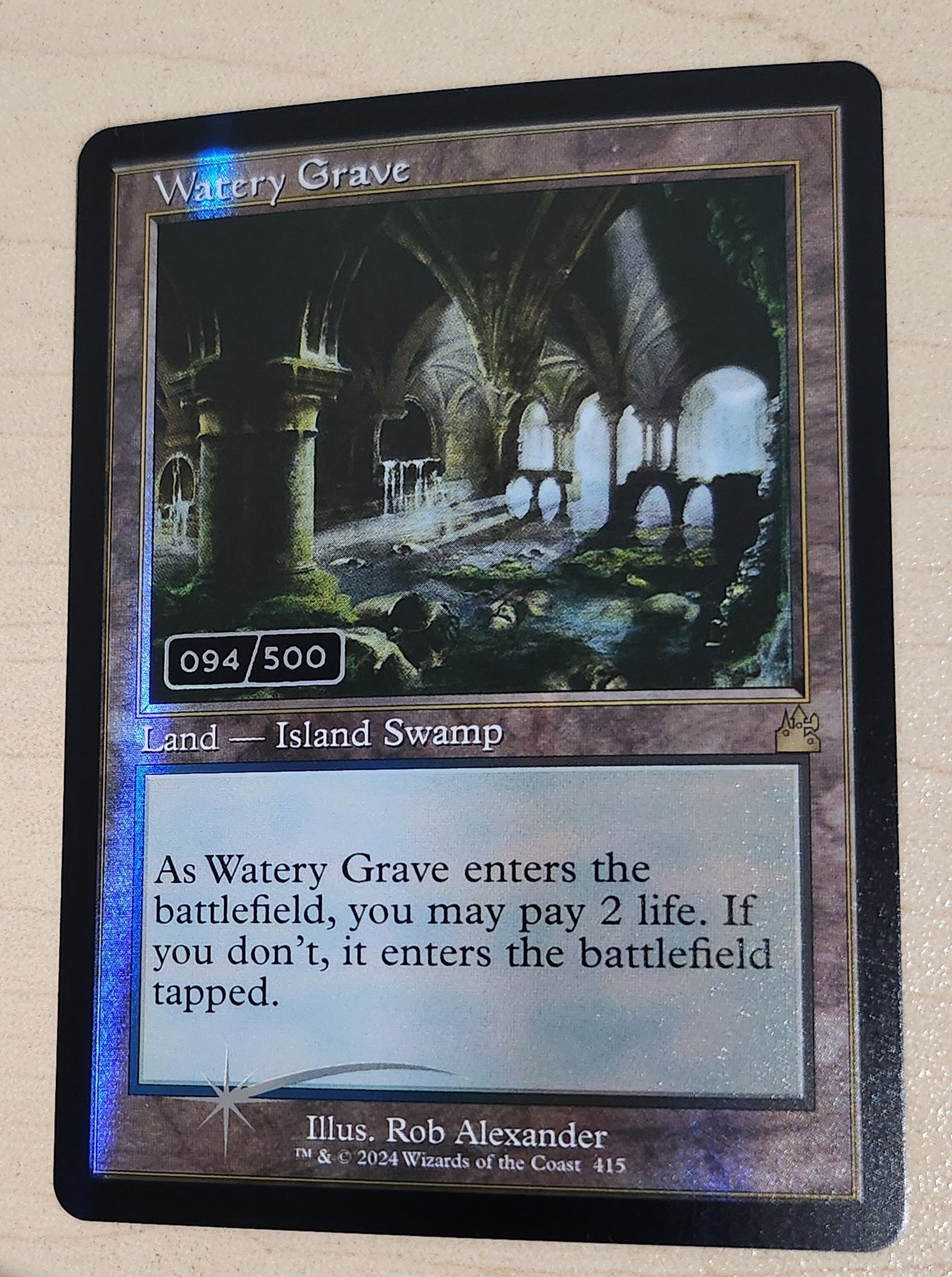 Watery Grave (Retro) (Serialized) 094/500 [Ravnica Remastered] | Silver Goblin