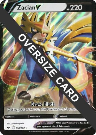 Zacian V (138/202) (Jumbo Card) [Sword & Shield: Base Set] | Silver Goblin