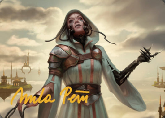 Phyrexian Missionary Art Card (Gold-Stamped Signature) [Dominaria United Art Series]