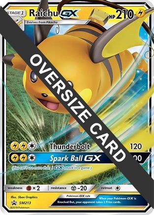 Raichu GX (SM213) (Jumbo Card) [Sun & Moon: Black Star Promos] | Silver Goblin