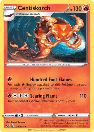 Centiskorch (039/202) [Sword & Shield: Base Set] Reverse Holofoil