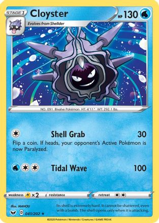 Cloyster (041/202) [Sword & Shield: Base Set] | Silver Goblin