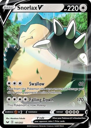 Snorlax V (141/202) [Sword & Shield: Base Set] | Silver Goblin