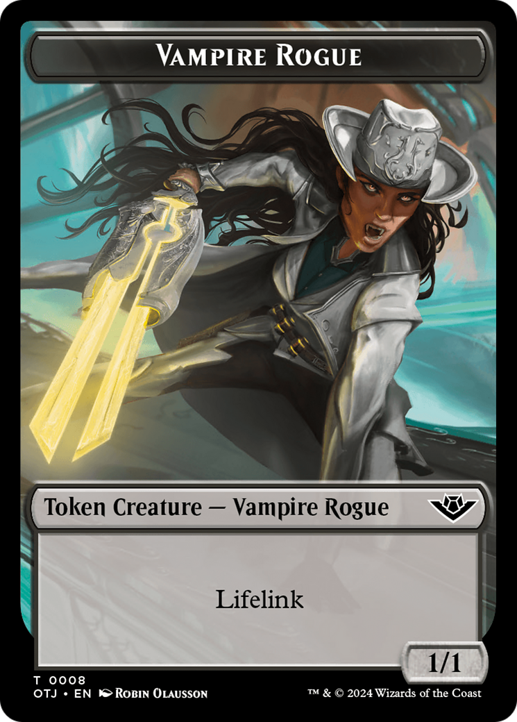 Treasure // Vampire Rogue Double-Sided Token [Outlaws of Thunder Junction Tokens] | Silver Goblin