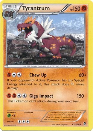 Tyrantrum (62/111) (Cosmos Holo) [XY: Furious Fists] | Silver Goblin