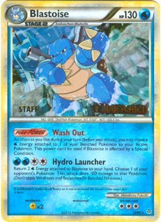 Blastoise (13/95) (Staff Prerelease Promo) [HeartGold & SoulSilver: Black Star Promos] | Silver Goblin