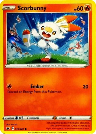 Scorbunny - 030/202 (Cosmos Holo) (30) Holofoil - Blister Exclusives