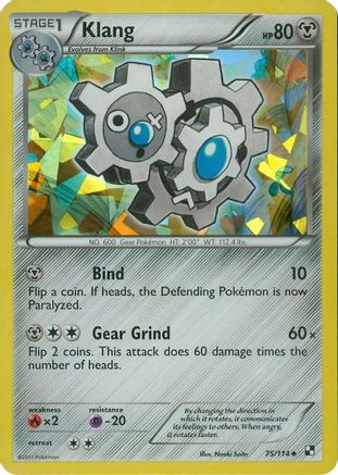 Klang (75/114) (Cracked Ice Holo) (Blister Exclusive) [Black & White: Base Set]