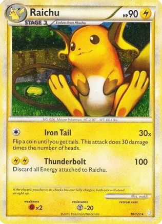 Raichu - 10/123 (Cracked Ice Holo) (10) Holofoil - Deck Exclusives