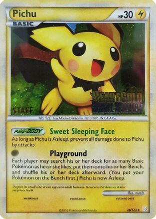 Pichu - 28/123 (Prerelease) [Staff] (28) Holofoil - Nintendo Promos