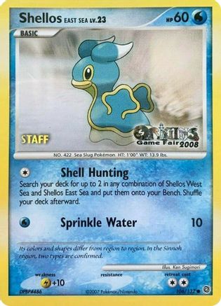 Shellos East Sea - 106/132 (Origins Game Fair 2008) [Staff] (106) - Nintendo Promos