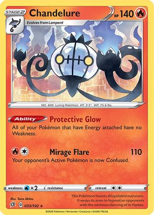 Chandelure (033/192) [Sword & Shield: Rebel Clash] Reverse Holofoil