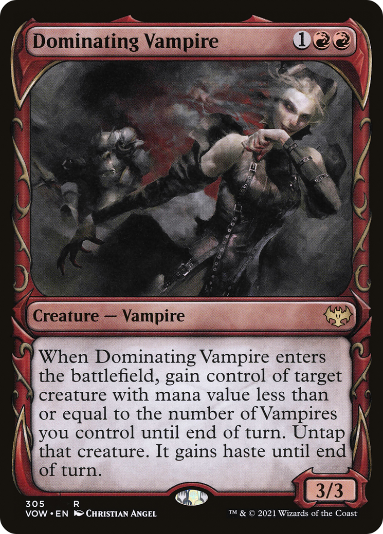 Dominating Vampire (Showcase Fang Frame) [Innistrad: Crimson Vow] | Silver Goblin