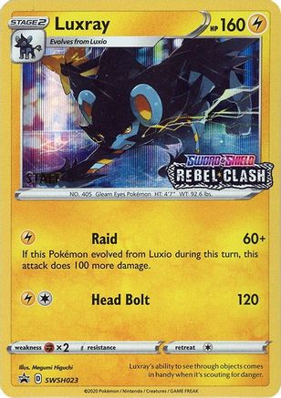 Luxray - SWSH023 (Prerelease) [Staff] (SWSH023) Holofoil - SWSH Sword & Shield Promo Cards