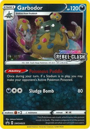 Garbodor - SWSH025 (Prerelease) [Staff] (SWSH025) Holofoil - SWSH Sword & Shield Promo Cards