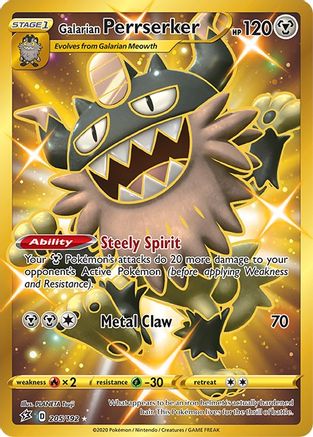 Galarian Perrserker (Secret) (205) Holofoil - Rebel Clash