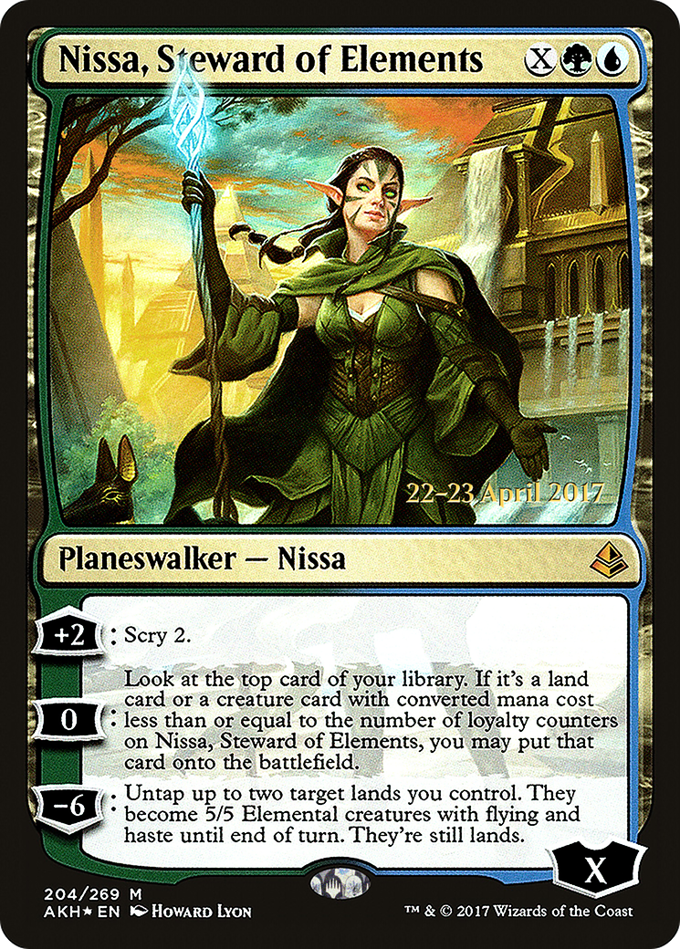 Nissa, Steward of Elements [Amonkhet Prerelease Promos] | Silver Goblin