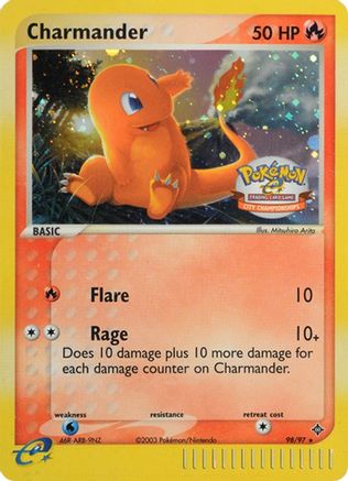 Charmander - 98/97 (City Championships) (98) Holofoil - League & Championship Cards