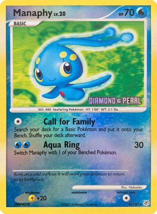Manaphy (Diamond & Pearl) (9) Reverse Holofoil - Burger King Promos