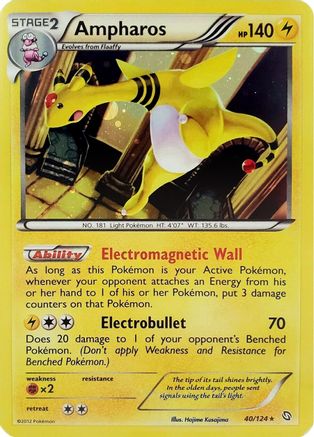 Ampharos (40/124) (Cosmos Holo) (Blister Exclusive) [Black & White: Dragons Exalted] | Silver Goblin