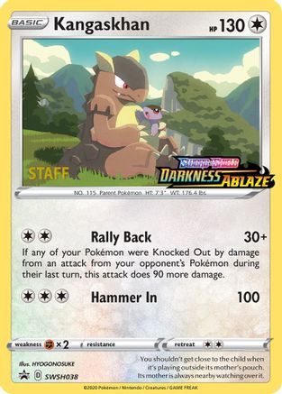 Kangaskhan - SWSH038 (Prerelease) [Staff] (SWSH038) Holofoil - SWSH Sword & Shield Promo Cards