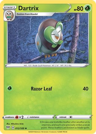 Dartrix (012/189) [Sword & Shield: Darkness Ablaze] | Silver Goblin