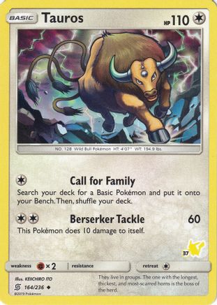 Tauros (#37 Pikachu) (164) - Battle Academy