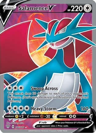 Salamence V (Full Art) (185) Holofoil - Darkness Ablaze