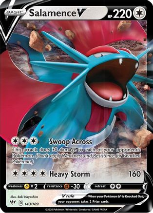 Salamence V (143) Holofoil - Darkness Ablaze