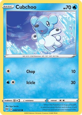 Cubchoo (048/189) [Sword & Shield: Darkness Ablaze] | Silver Goblin