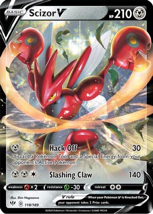Scizor V (118) Holofoil - Darkness Ablaze
