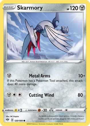 Skarmory (120/189) [Sword & Shield: Darkness Ablaze] | Silver Goblin