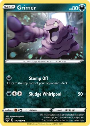 Grimer (100/189) [Sword & Shield: Darkness Ablaze] | Silver Goblin