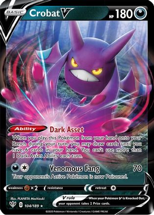 Crobat V (104) Holofoil - Darkness Ablaze