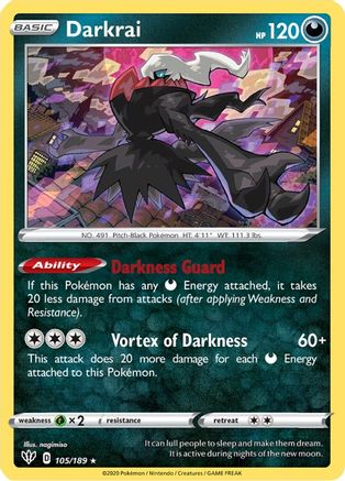 Darkrai (105) Holofoil - Darkness Ablaze