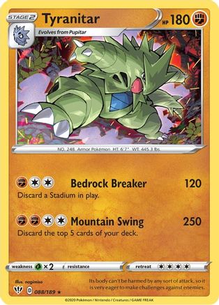 Tyranitar (88) Holofoil - Darkness Ablaze