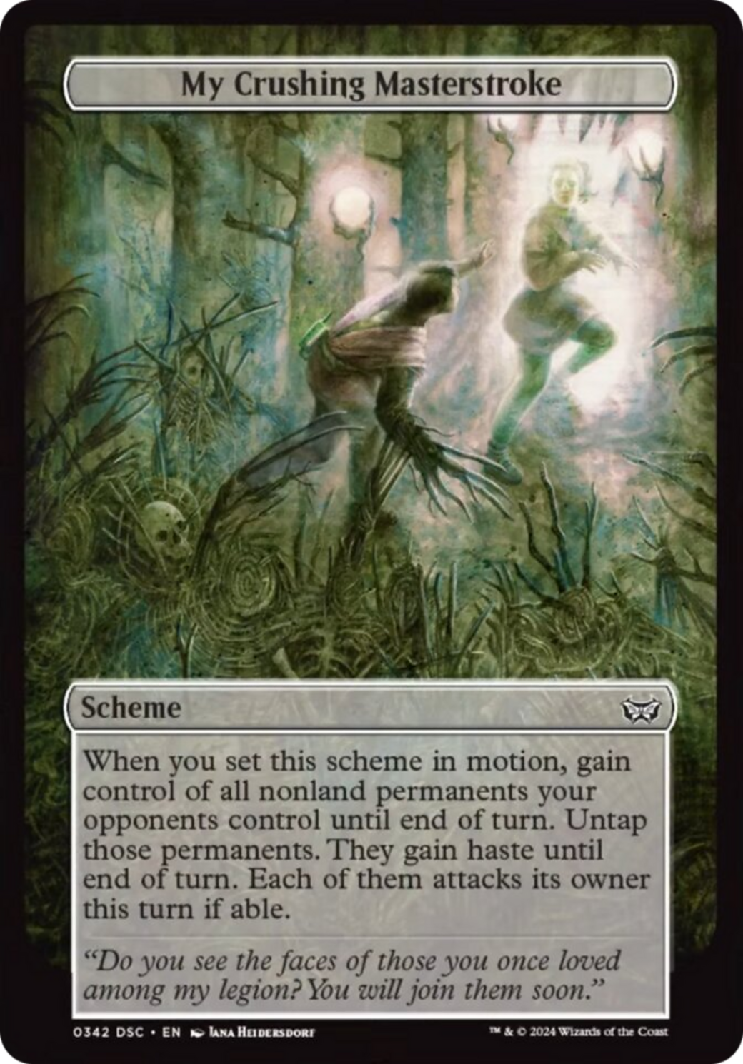 My Crushing Masterstroke (Full Art) [Duskmourn: House of Horror Commander] | Silver Goblin