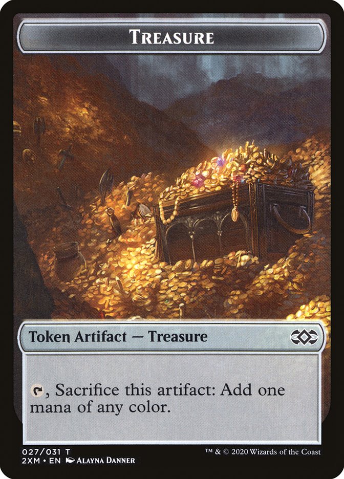 Elemental // Treasure Double-Sided Token [Double Masters Tokens] | Silver Goblin