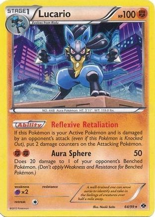 Lucario - 64/99 (Cosmos Holo) (64) Holofoil - Blister Exclusives