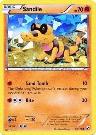 Sandile - 63/114 (Cracked Ice Holo) (63) Holofoil - Miscellaneous Cards & Products