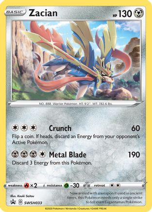 Zacian - SWSH033 (SWSH033) Holofoil - SWSH Sword & Shield Promo Cards