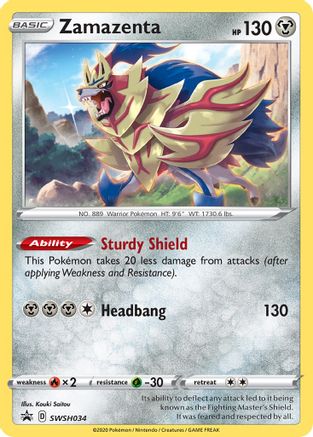 Zamazenta - SWSH034 (SWSH034) Holofoil - SWSH Sword & Shield Promo Cards