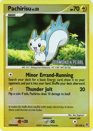 Pachirisu (Diamond & Pearl) (35) Reverse Holofoil - Burger King Promos