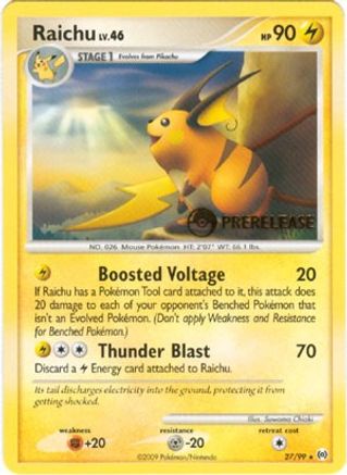 Raichu - 27/99 (Prerelease) (27) - Nintendo Promos