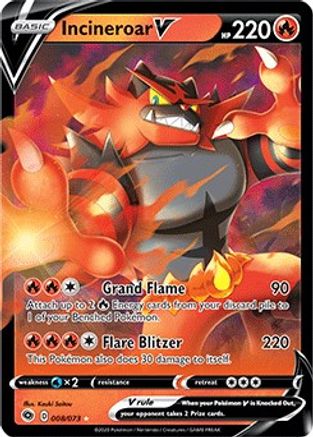 Incineroar V (8) Holofoil - Champions Path