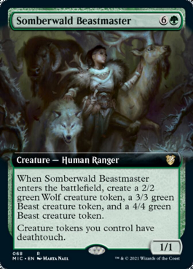 Somberwald Beastmaster (Extended Art) [Innistrad: Midnight Hunt Commander] | Silver Goblin