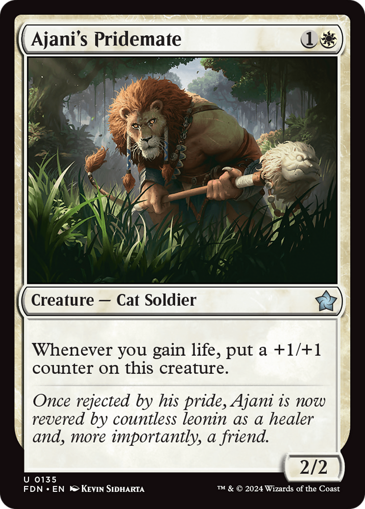 Ajani's Pridemate [Foundations] Foil