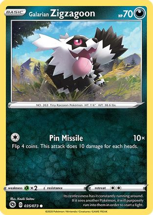 Galarian Zigzagoon (35) - Champions Path