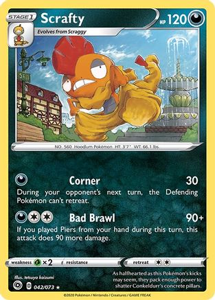 Scrafty (42) Holofoil - Champions Path